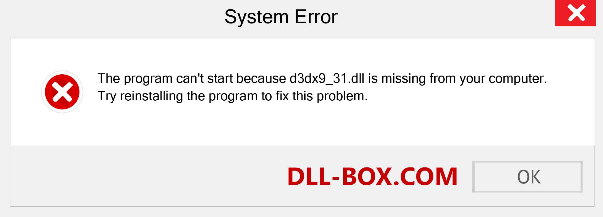  d3dx9_31.dll file is missing?. Download for Windows 7, 8, 10 - Fix  d3dx9_31 dll Missing Error on Windows, photos, images